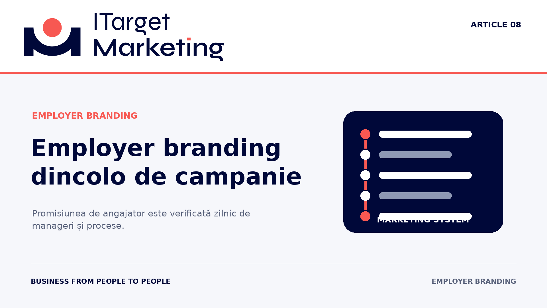 Employer brandingul este un sistem de management: coperta articolului ITargetMarketing
